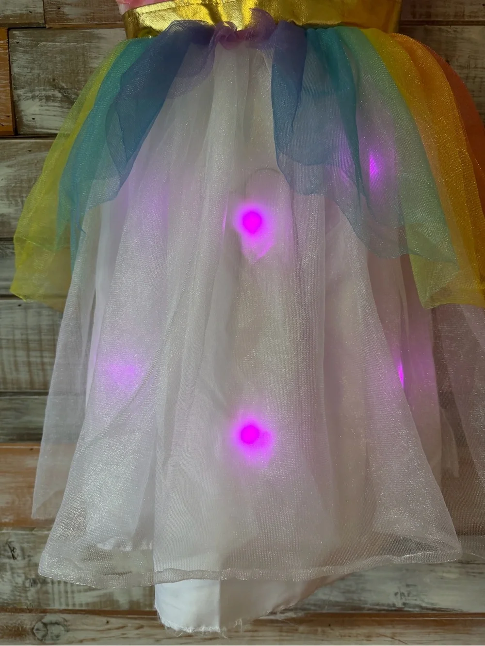 Target Light-Up Pink Floral Rainbow Tulle Costume Dress